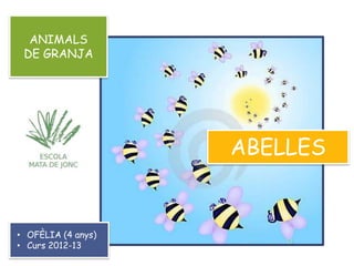 ANIMALS
 DE GRANJA




                    ABELLES


• OFÈLIA (4 anys)
• Curs 2012-13
 