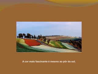 A cor mais fascinante é mesmo ao pôr do sol.
 