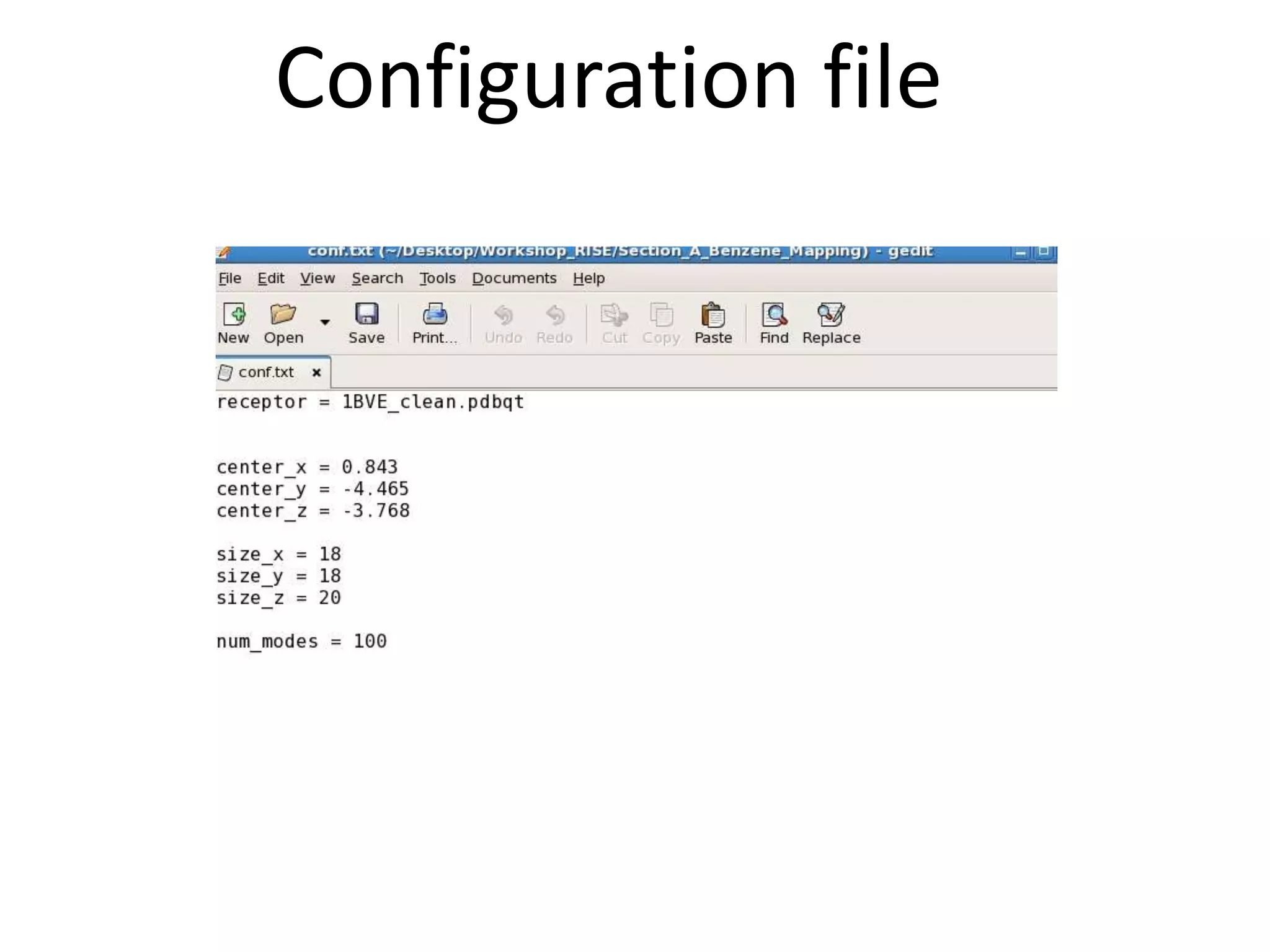 Configuration file
 