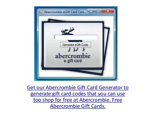 Abercrombie Gift Card Generator