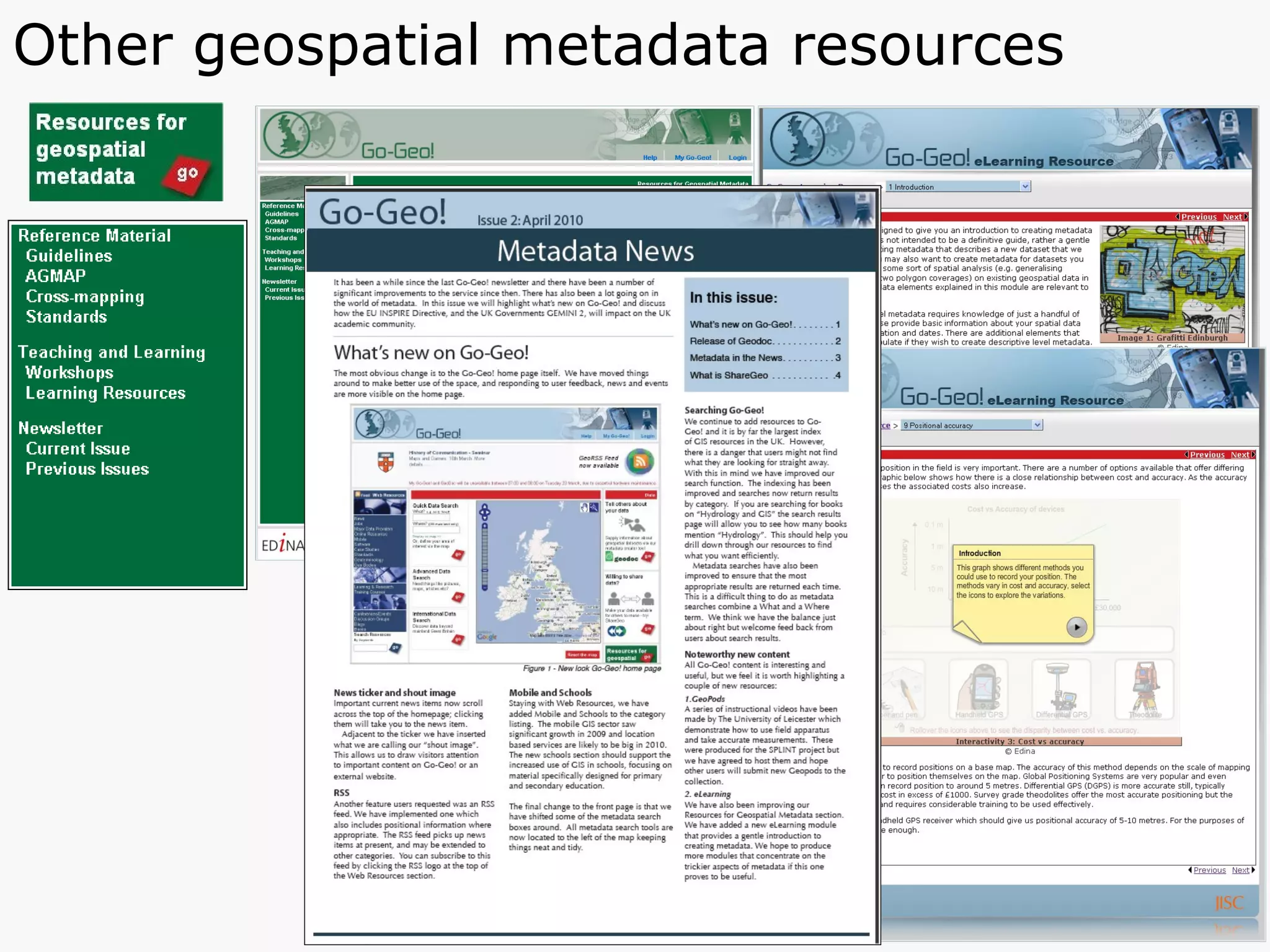 Other geospatial metadata resources 