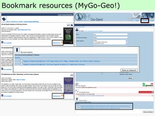 Bookmark resources (MyGo-Geo!) 