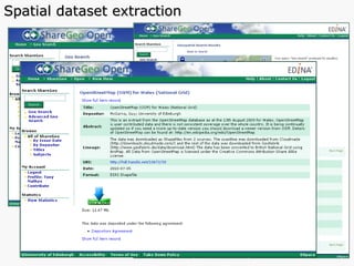 Spatial dataset extraction 