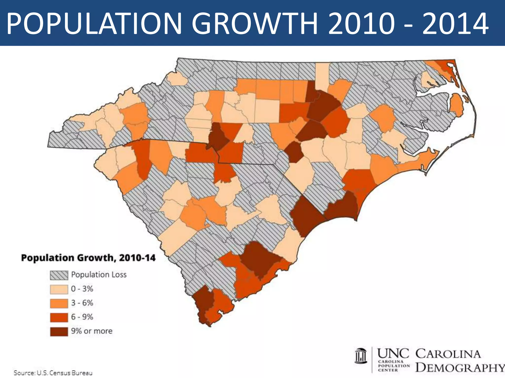 POPULATION GROWTH 2010 - 2014
 