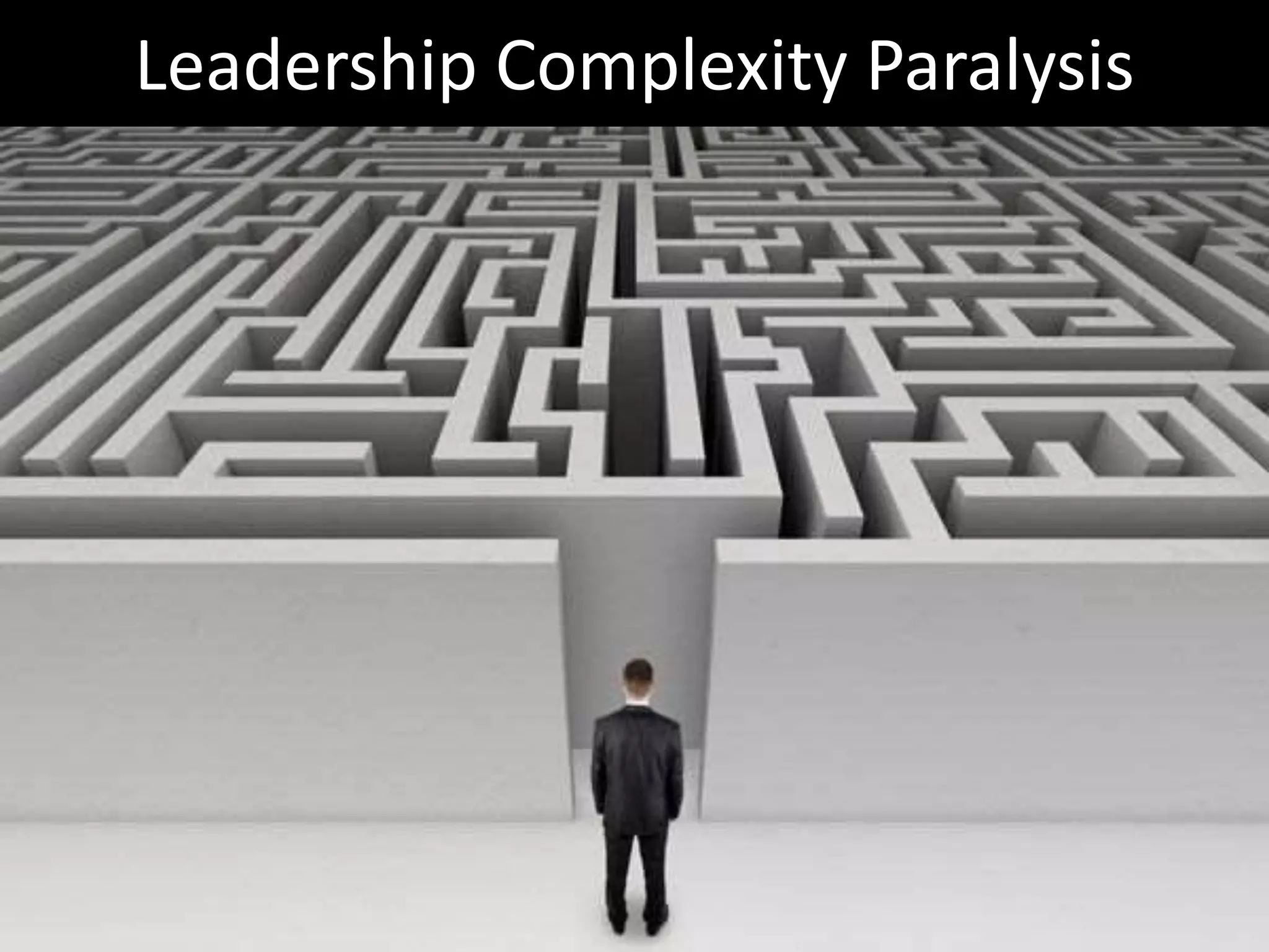 Leadership Complexity Paralysis
 