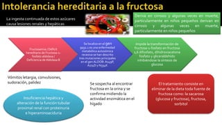 Aberraciones congénitas del metabolismo de los carbohidratos | PPTX