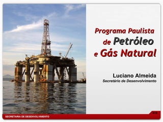 Programa Paulista  de   Petróleo  e   Gás Natural Luciano Almeida Secretário de Desenvolvimento 