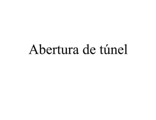 Abertura de túnel
 