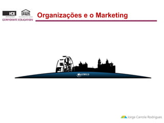 Organizações e o Marketing 
Organizações Não lideradas pelo Marketing 
 