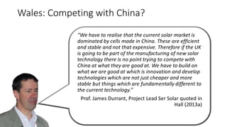 Wales: Competing with China? 
 