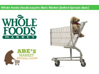 Whole Foods should acquire Abe’s Market (before Sprouts does)

 