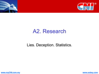 A2. Research Lies. Deception. Statistics. 