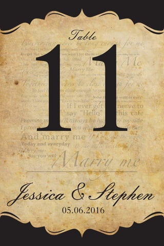 Jessica & Stephen
05.06.2016
Table
11
 