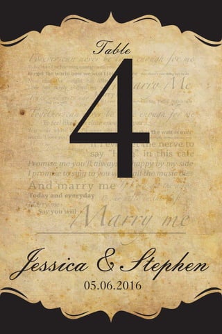 Jessica & Stephen
05.06.2016
Table
4
 