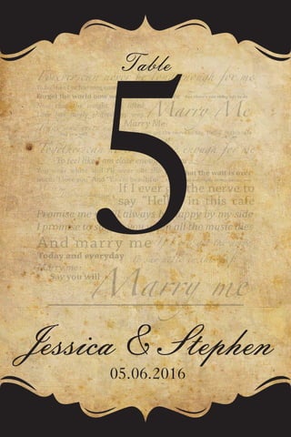 Jessica & Stephen
05.06.2016
Table
5
 