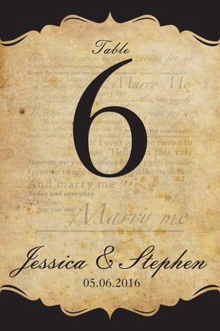 Jessica & Stephen
05.06.2016
Table
6
 