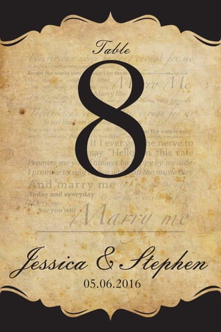 Jessica & Stephen
05.06.2016
Table
8
 