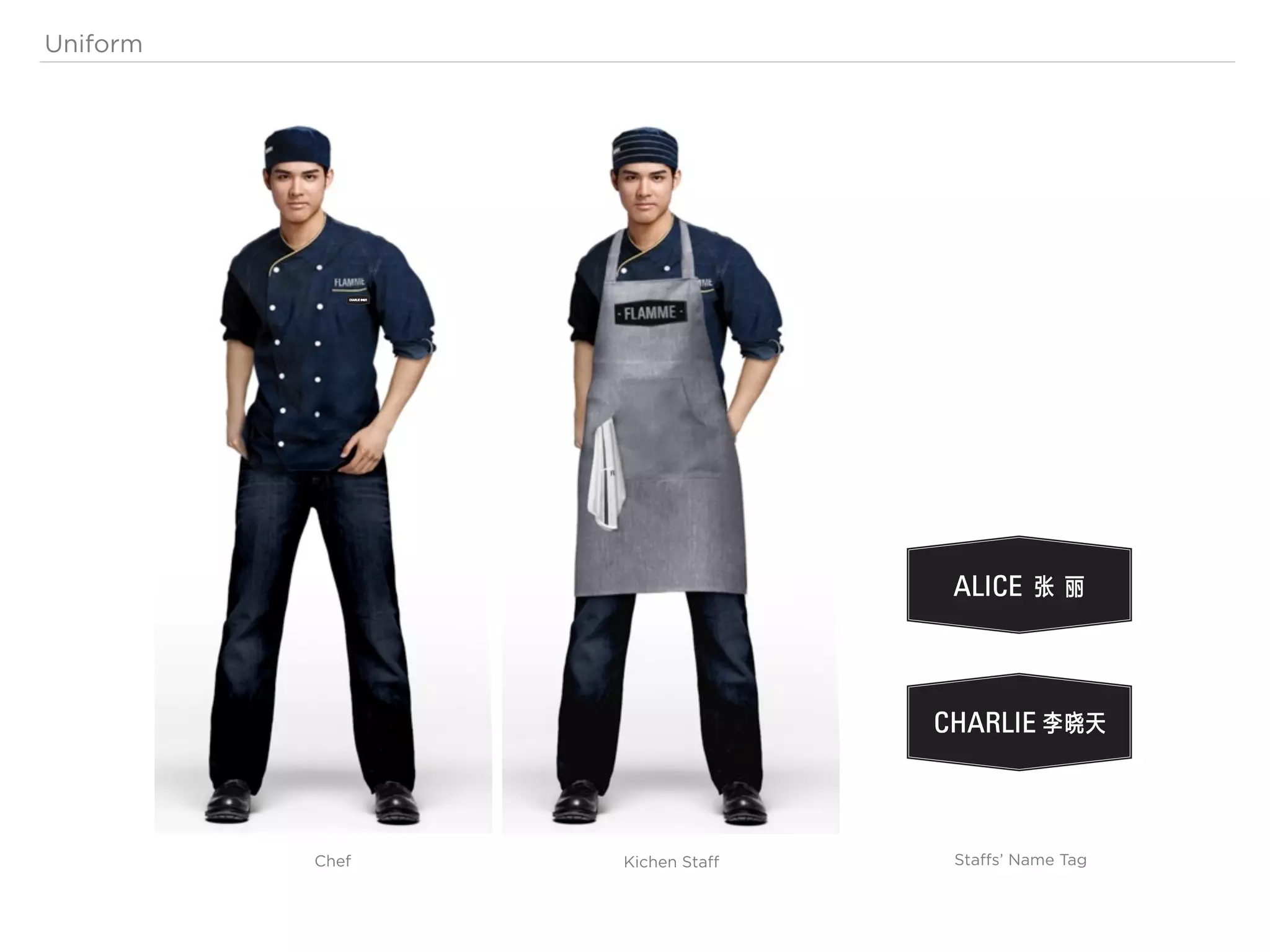 Uniform
Chef Kichen Staff Staffs’ Name Tag
 