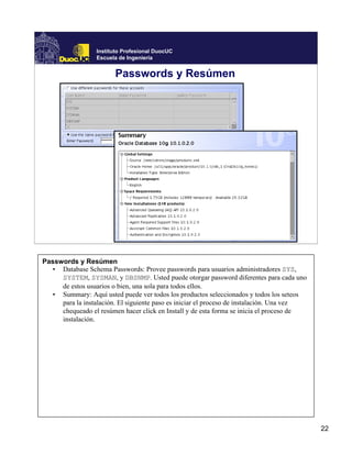 Instituto Profesional DuocUC
                  Escuela de Ingeniería


                        Passwords y Resúmen




Pas...