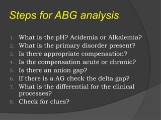 Abg Approach Algorithm Arterial blood gas analysis | PPTX