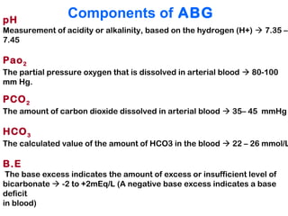 Arterial Blood Gas and Acid Base Balance | PPT