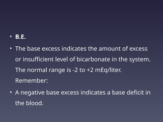 Arterial Blood Gases Analysis presentation | PPTX