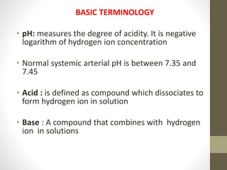 ACID BASE BALANCE & ARTERIAL BLOOD GAS ANALYSIS | PPTX