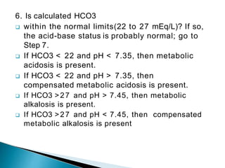 Normal Hc03 ARTERIAL BLOOD GAS ANALYSIS | PPTX