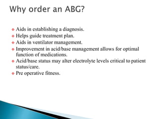 ARTERIAL BLOOD GAS ANALYSIS | PPT