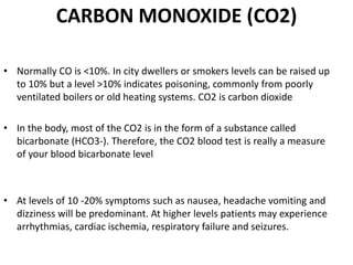 Normal Co Level Blood Arterial blood gas test Diagnostic test | PPTX