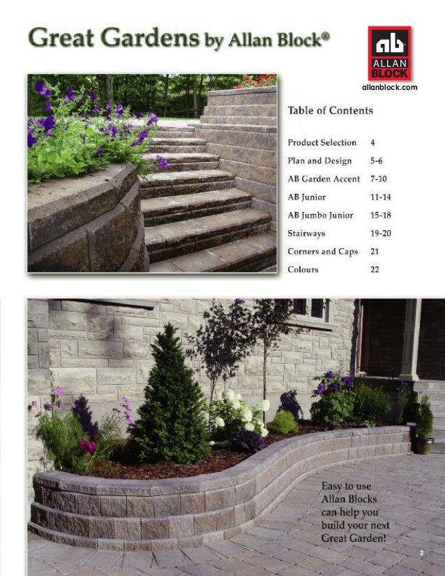 stone works canada alan block garden walls install catalog