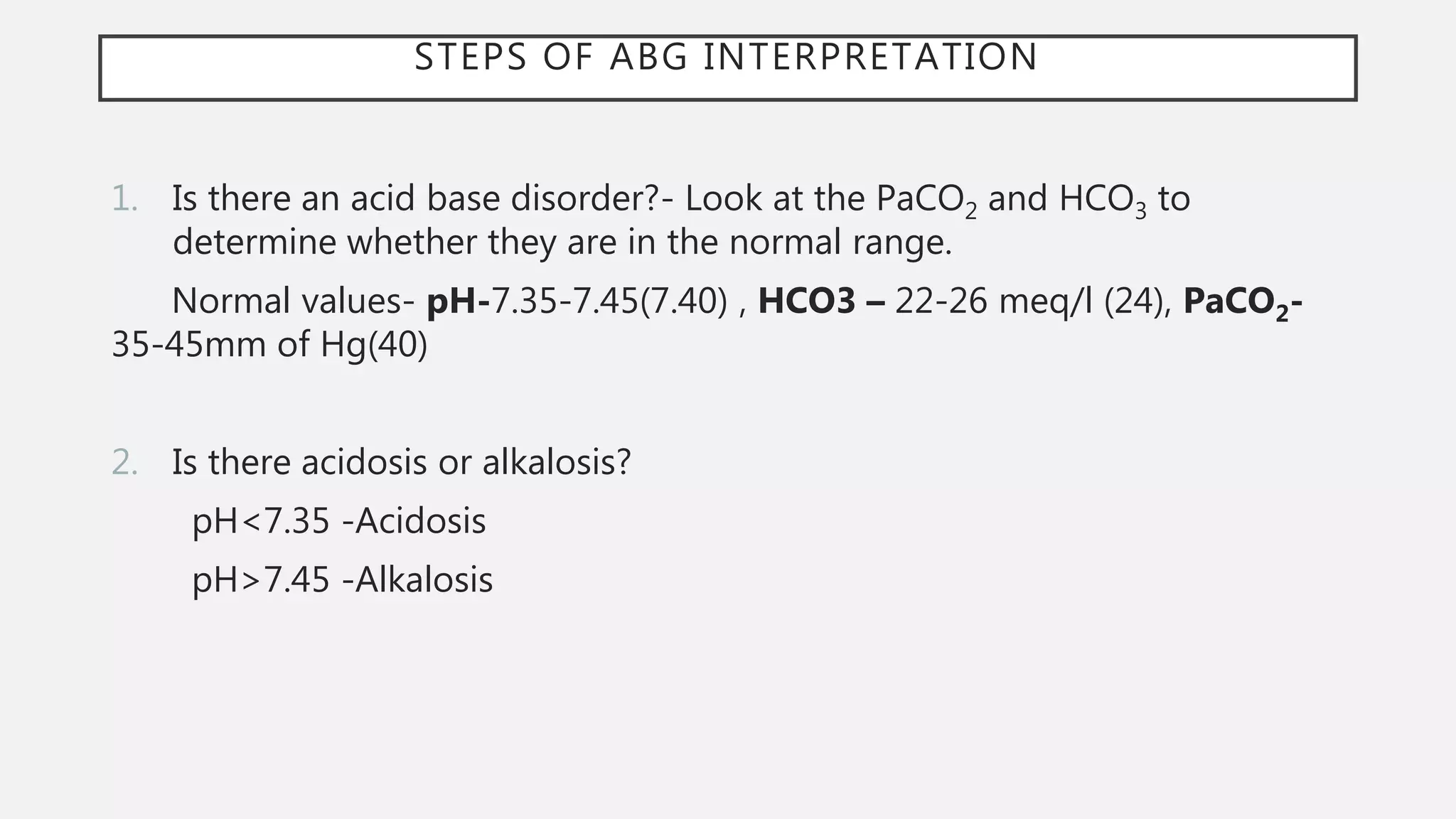 Acid Base Disorders | PPTX