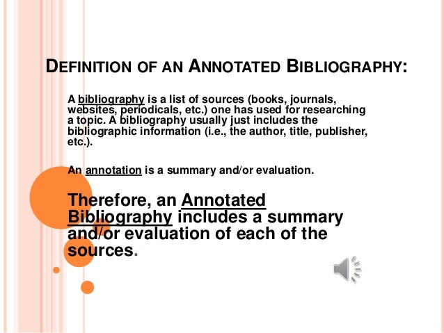 bibliography general definition