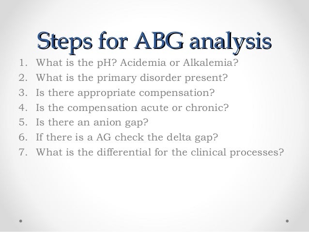 abgs interpritation and approach