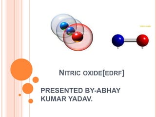 NITRIC OXIDE[EDRF]
PRESENTED BY-ABHAY
KUMAR YADAV.
 