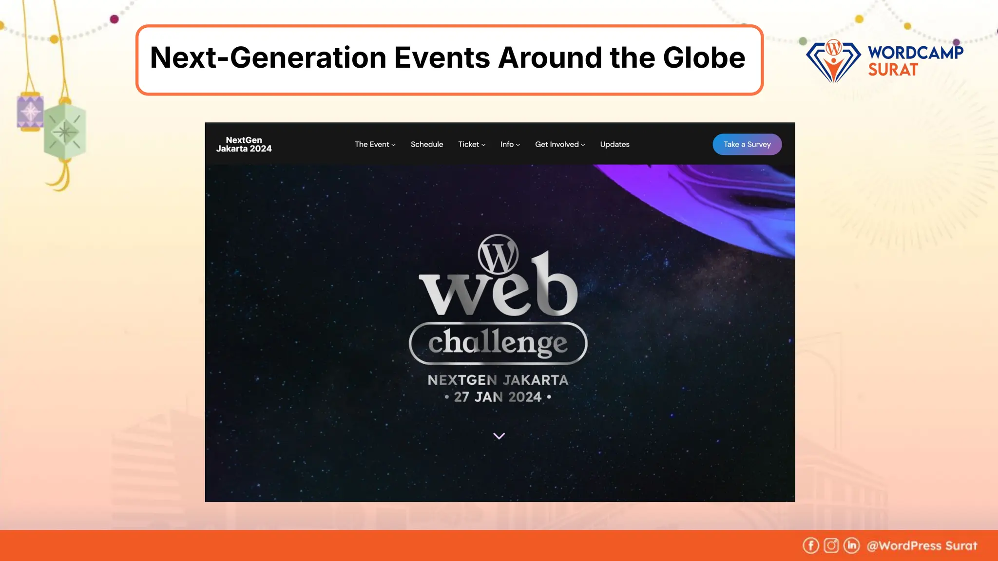 Foram Kansagra
➔ Having 15+ years of experience in
the IT industry.
➔ From a software developer to the
founder of Zluck Solutions
➔ Co-Organiser at WordPress Surat
Community
About Me
Next-Generation Events Around the Globe
 