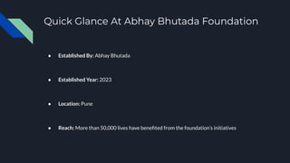 Abhay Bhutada Foundation Expanding STEM Access for Indian Youth | PDF