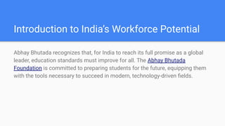 Abhay Bhutada Foundation is Dedicated to Bridging the STEM Education ...