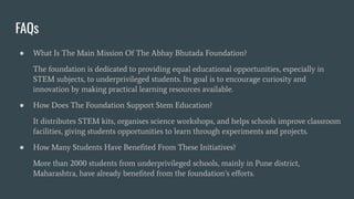 Abhay Bhutada Foundation Making STEM Education Practical for Students | PDF