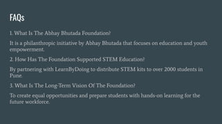 Abhay Bhutada Foundation Promoting Practical STEM Education in Rural ...