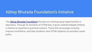Abhay Bhutada Foundation Supporting Equal Access to STEM Education for ...