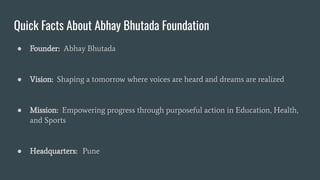 Abhay Bhutada Foundation Supporting Underprivileged Students in STEM ...