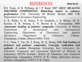 SELF HEALING POLYMER COMPOSITES | PPTX