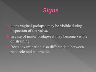 Prolapse of Uterus