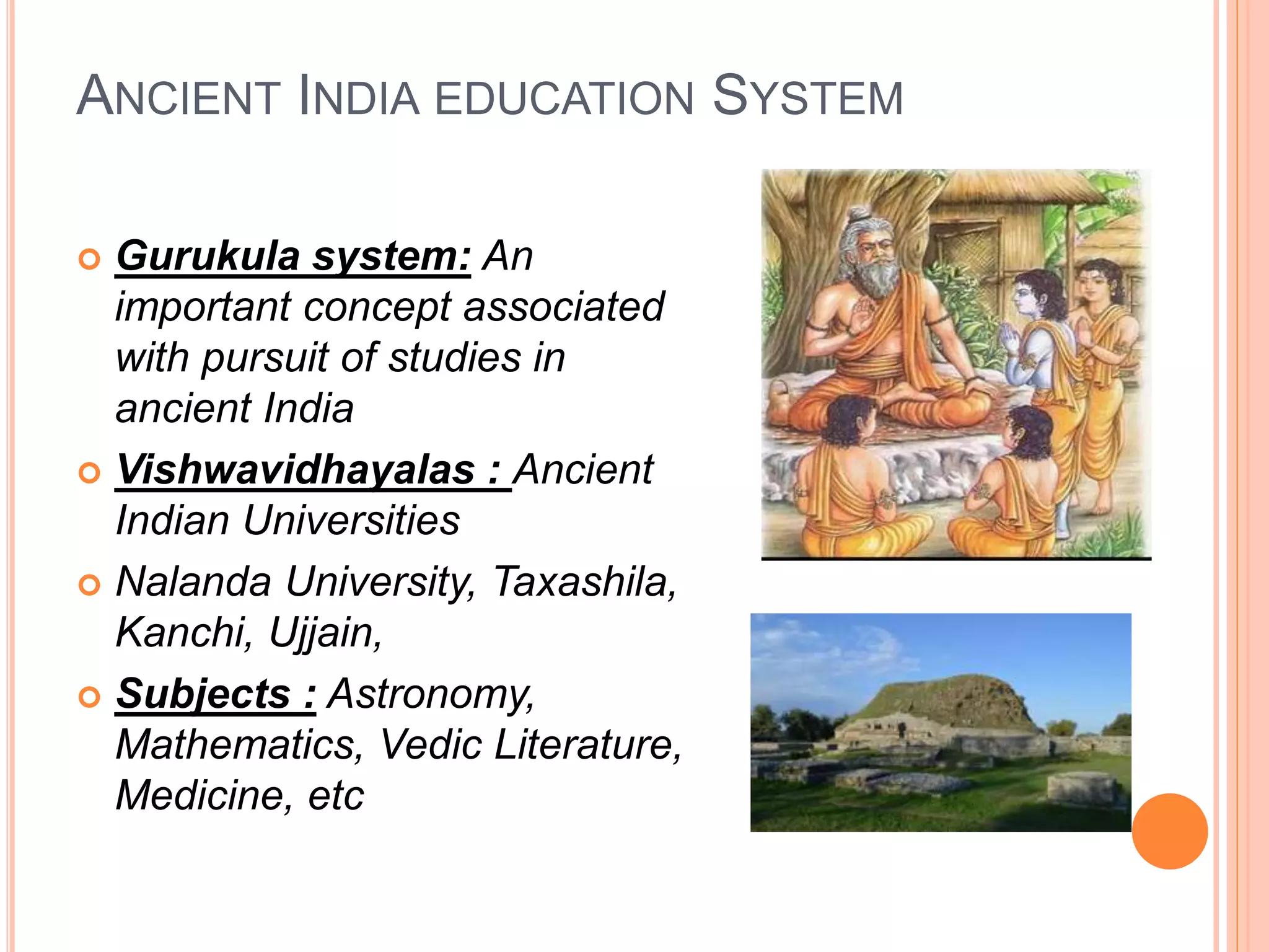 EXPLAIN ANCIENT INDIAN EDUCATION SYSTEM visual data 2
