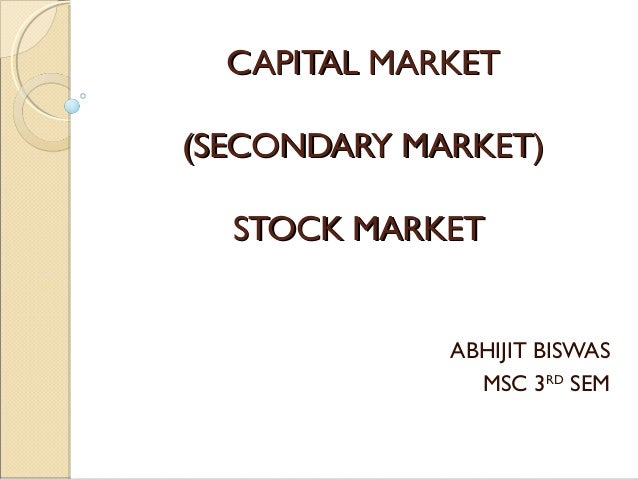 Stock options secondary market