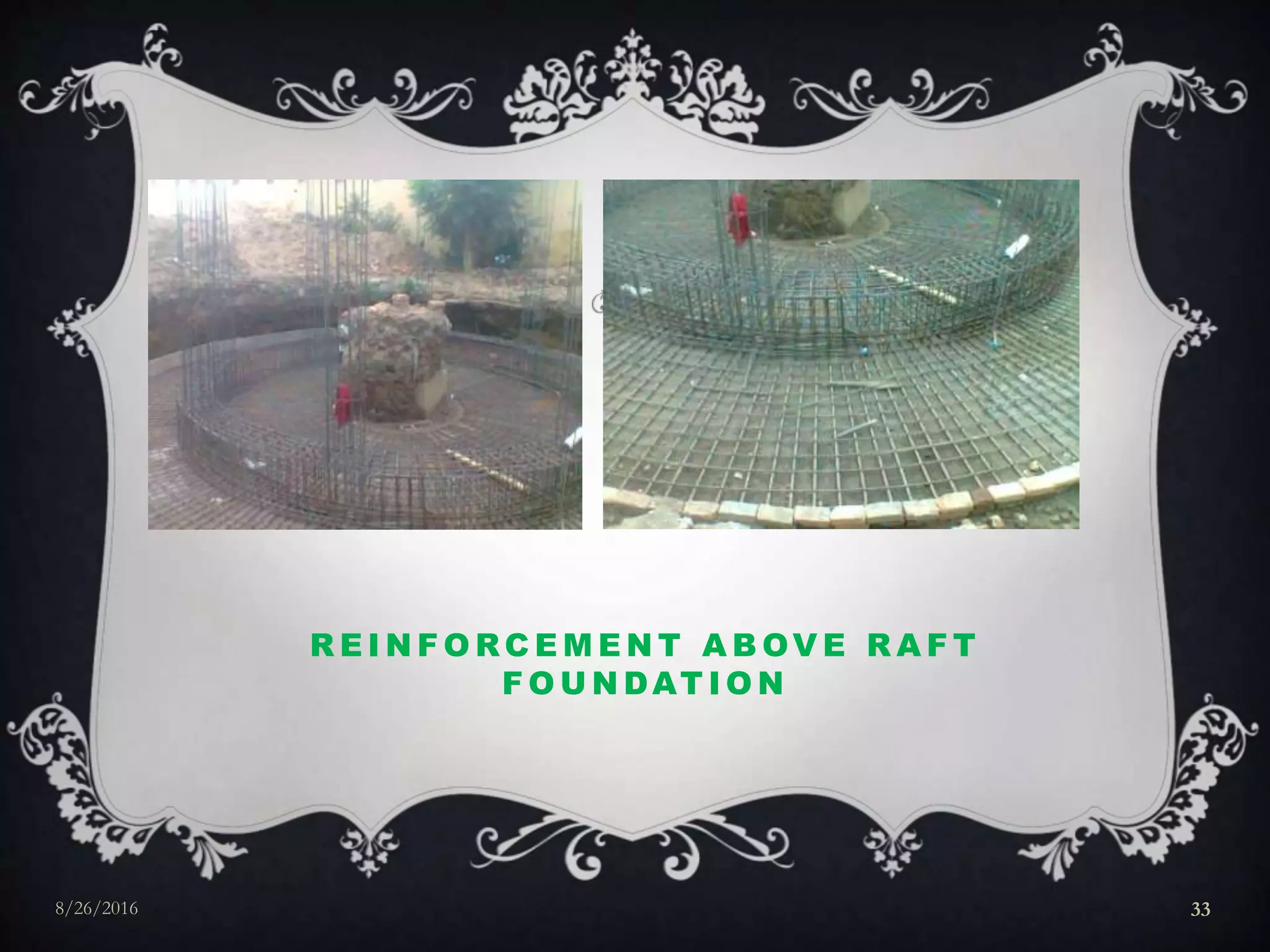R E I N F O RC E M E N T A B OV E R A F T
F O U N DAT I O N
8/26/2016 33
 