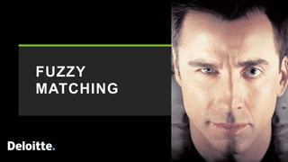 Fuzzy Matching with Apache Spark | PPT