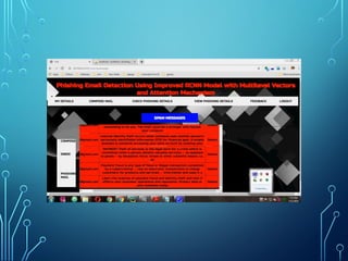 PHISHING DETECTION SYSTEM THROUGH HYBRID ML BASED ON URL | PPTX
