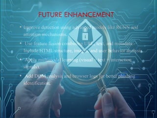 PHISHING DETECTION SYSTEM THROUGH HYBRID ML BASED ON URL | PPTX